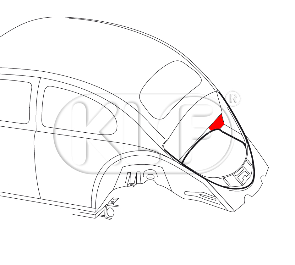 Bulkhead, right, medium curve, year 08/57 - 07/65