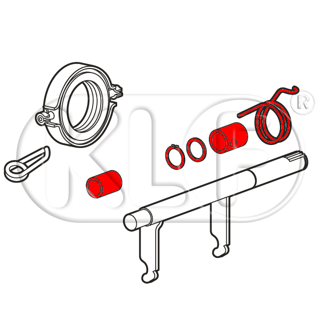 Repair Kit for Clutch Operating Shaft, year 8/71 on