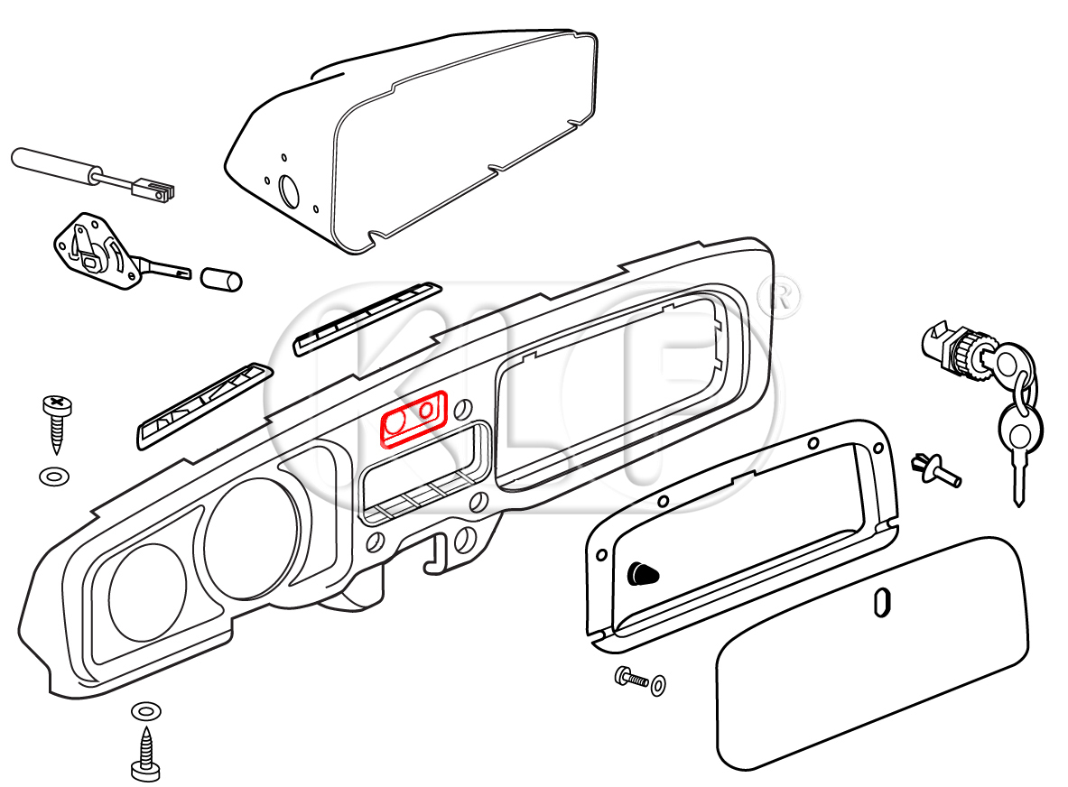 Frame for Fresh Air Switch, padded dashboard