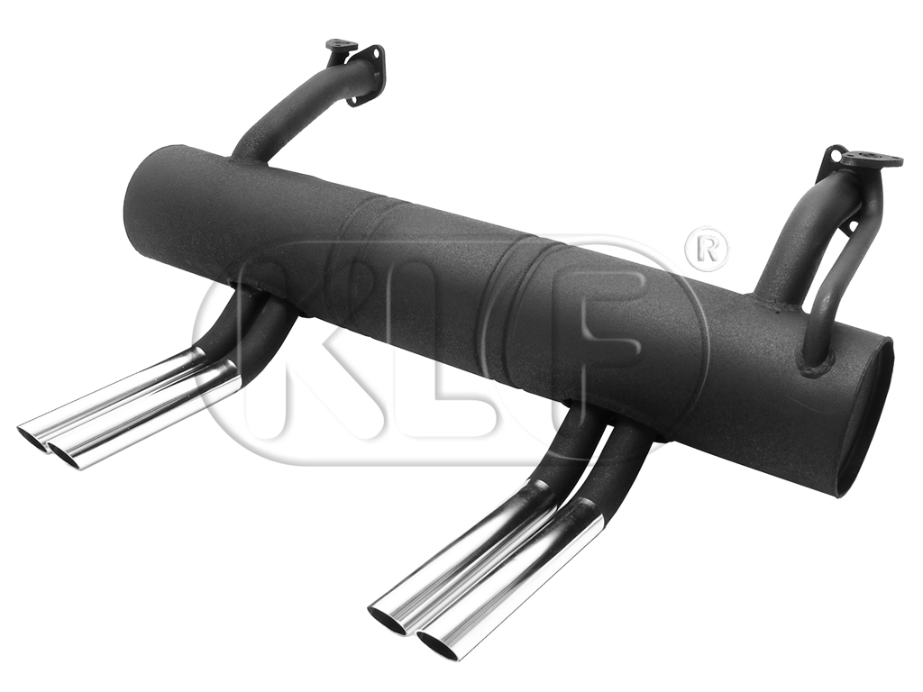 Muffler, Abarth Style, 18-22 kW (25-30 PS), year thru 7/55