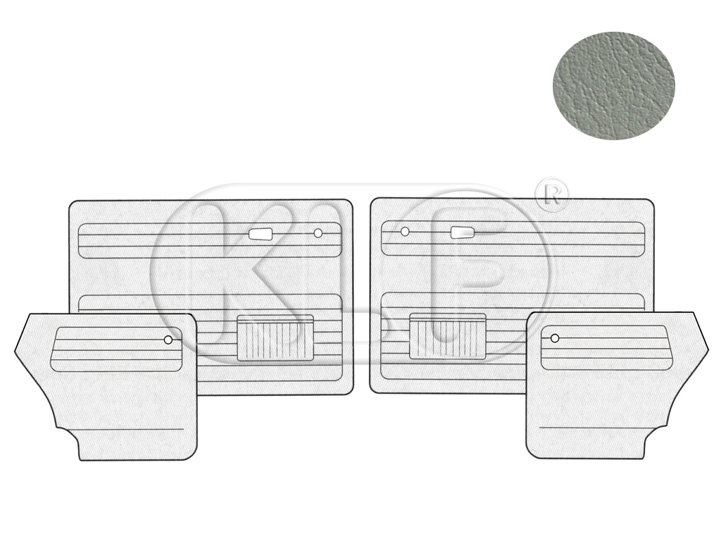 Door Panels, convertible, year 8/64-7/66