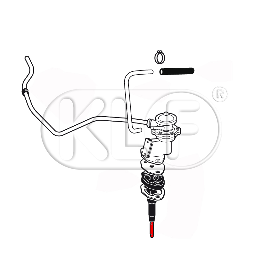 Push Rod For Fuel Pump, 100mm, year 08/73 on