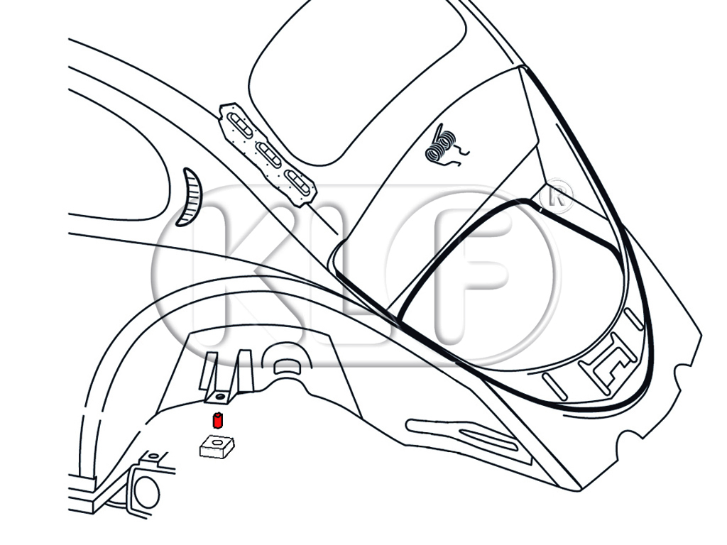 Spacer sleeve for rear axle support, year 08/71 on