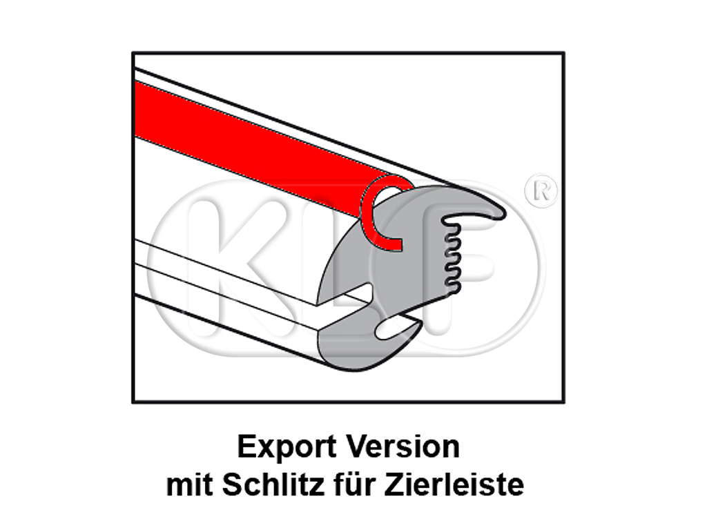 Heckscheibendichtung, Export, Bj. 08/71 - 12/77 und ab Bj. 08/84