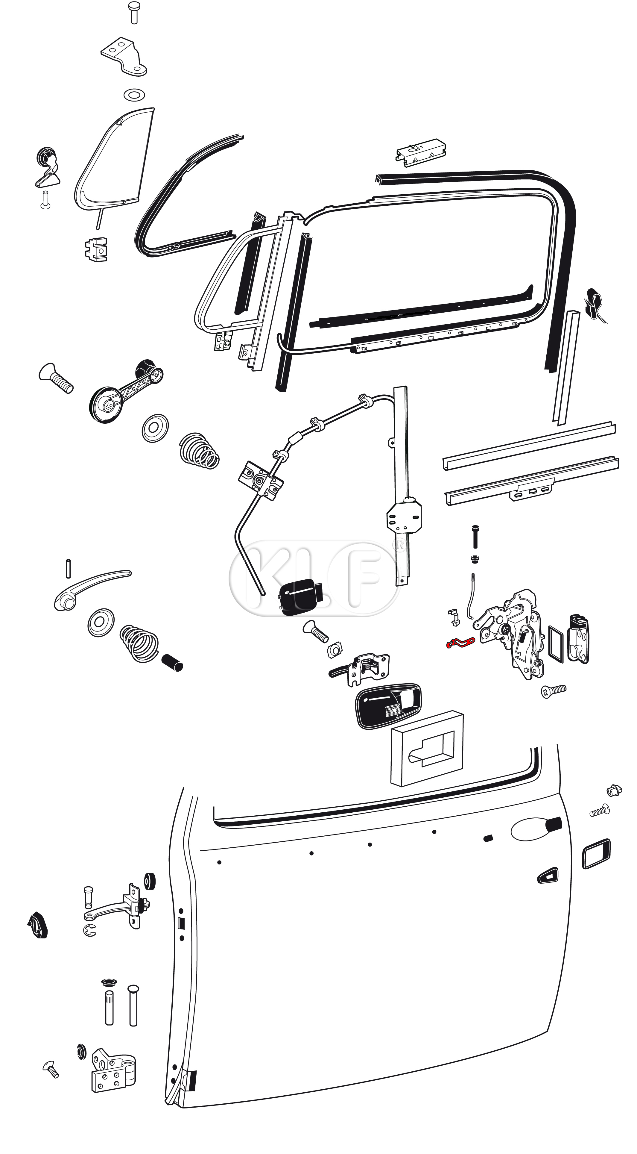 Clip, remote rod to mechanism, year 8/66 on