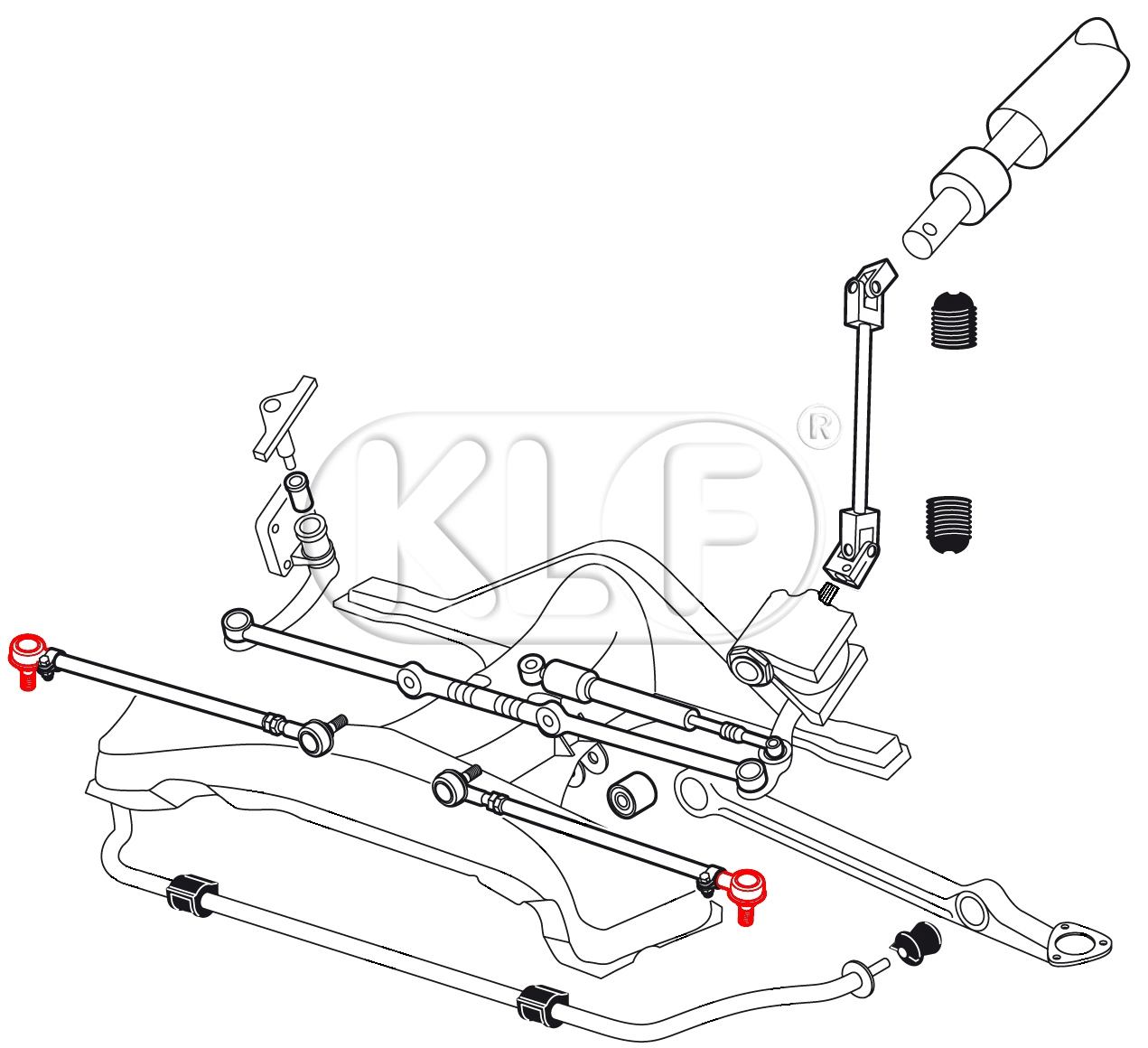 Tie Rod End, right outer year 4/68 on, 1302/1303 outer, right-hand thread