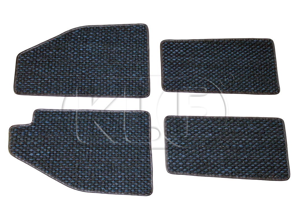 Coco Mats, set of 4, year thru 7/57 blue/black