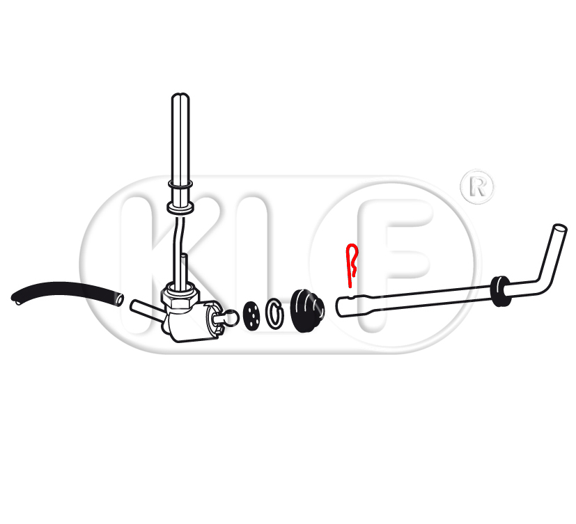 Reserve Lever Clip, mounts lever to fuel tap, year 10/52 on