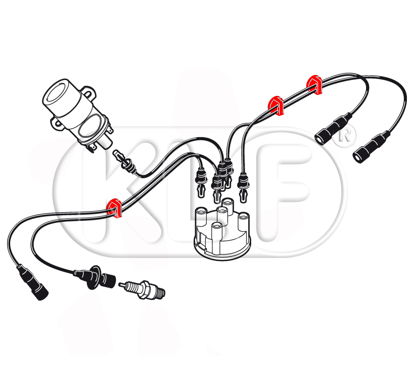 Ignition Cable Holder, year 8/60-12/62