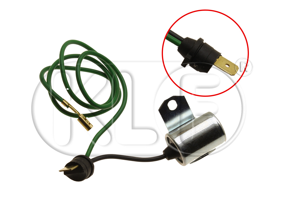 Condenser for Distributor with round hole for wiring, year 02/64 - 07/70