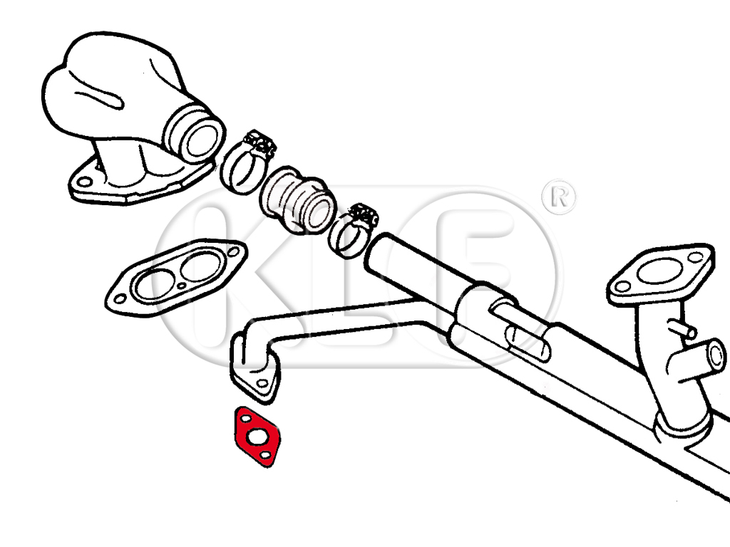 Dichtung für Vorwärmrohr, Einkanalvorwärmung, ab Bj. 08/60