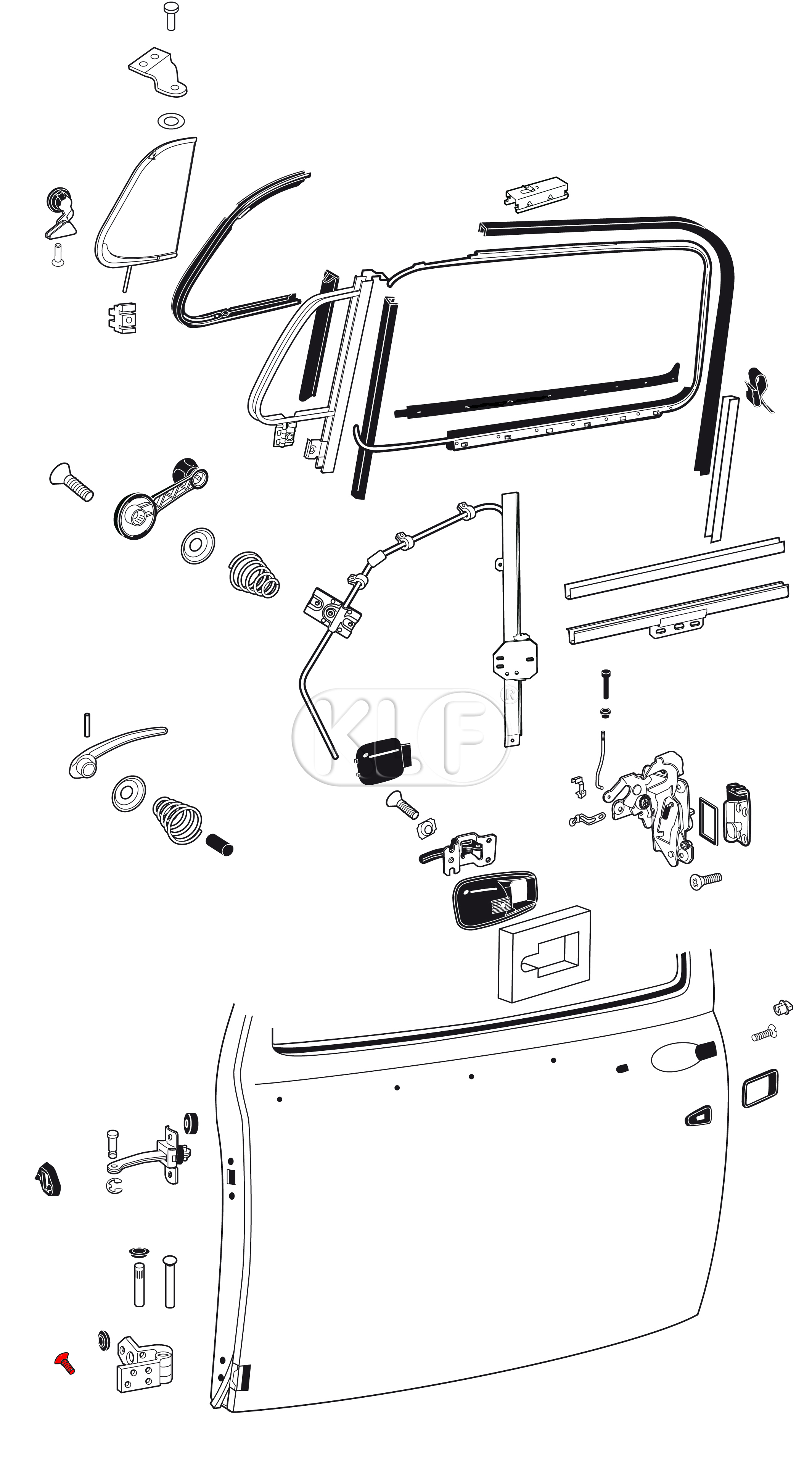 Door hinge screw M8x15