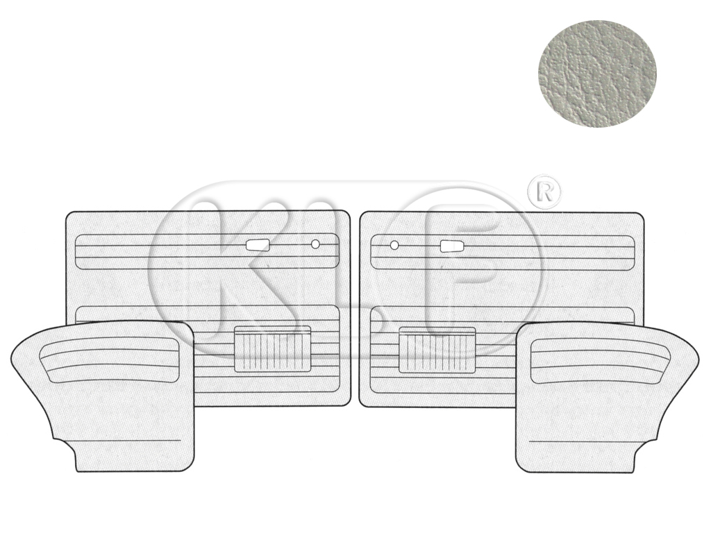 Door Panels, sedan, year 8/64-7/66, off white