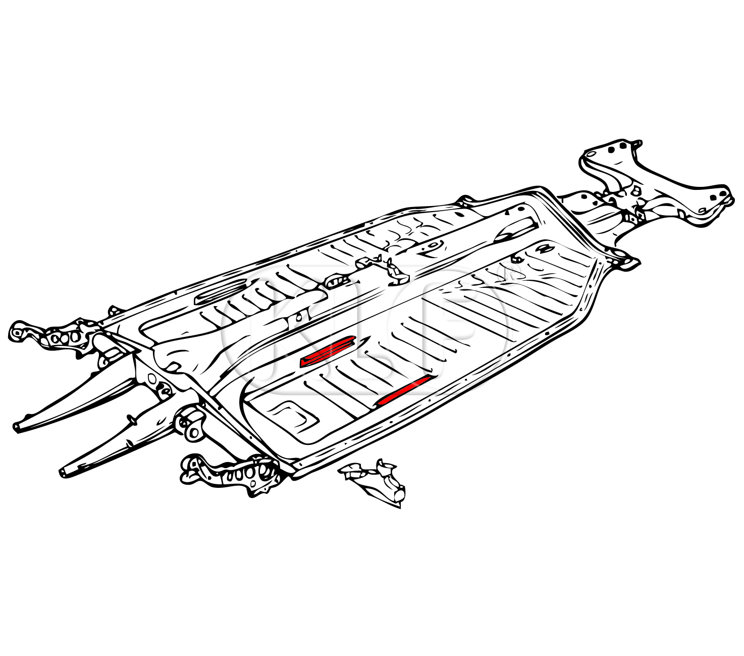 Seat Rails right, year 08/72 on