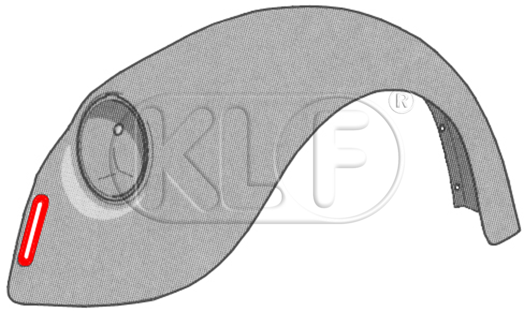 Bumper Bracket Seal, front and rear, not 1302/1303 front, year 8/67-7/74