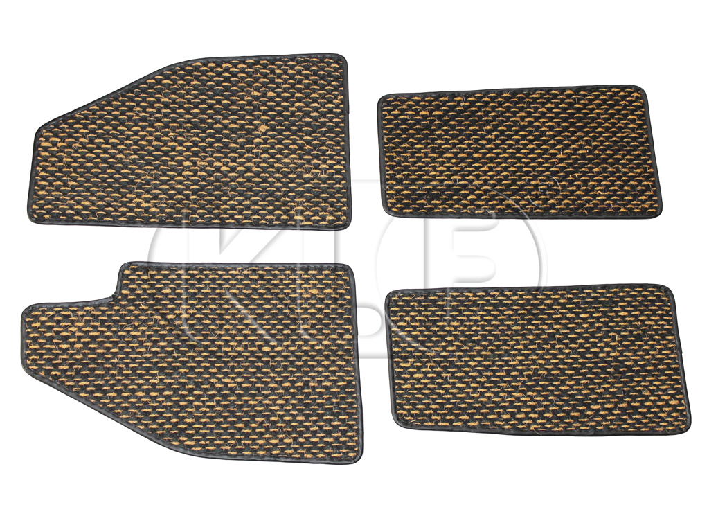 Coco Mats, set of 4, year 8/57-7/59 yellow/black