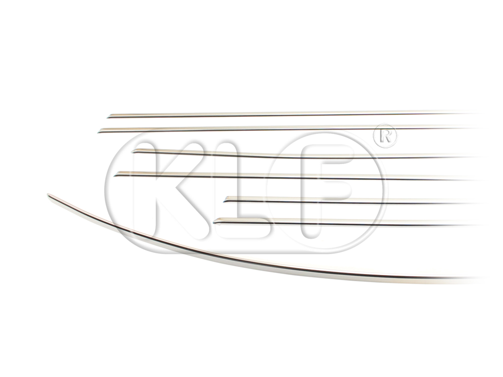 Zierleistensatz, 7 Stück, Aluminium poliert, Bj. 08/66 - 07/67