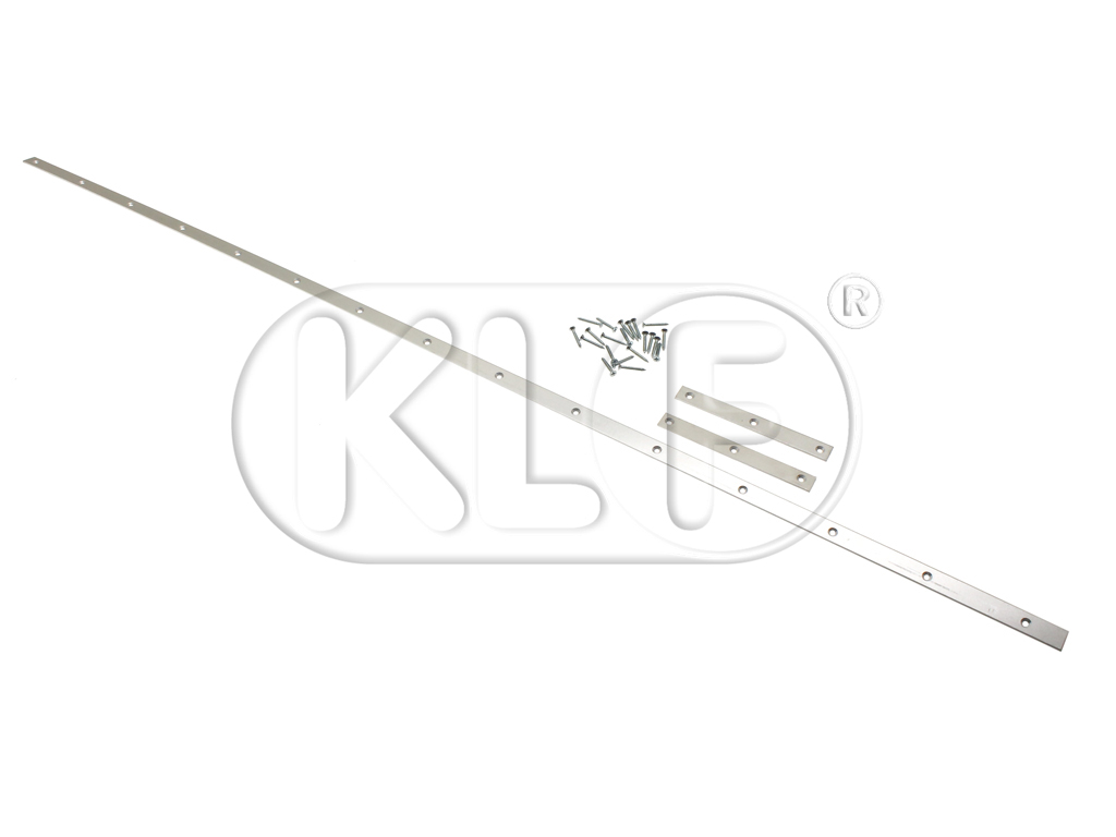 Befestigungsleisten vorne für Verdeckdichtung, 3 Stück, Bj. 08/67 - 07/72