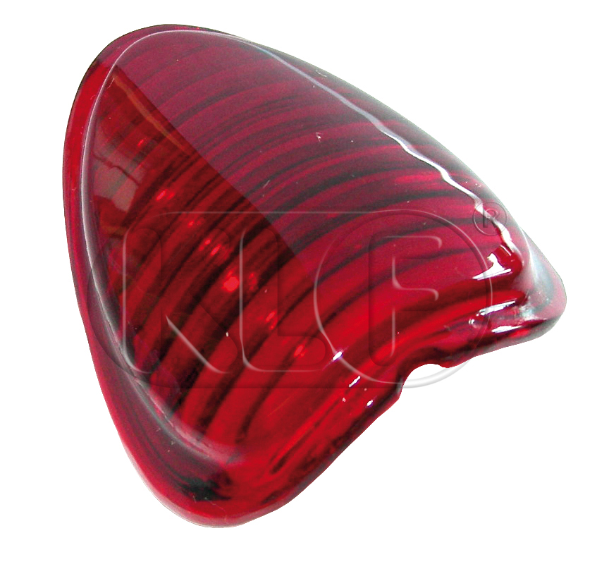 Tail Light Lens, heart shape, glass, year 10/52-9/55 Tail Light Lens, heart shape, glass, year 10/52-9/55