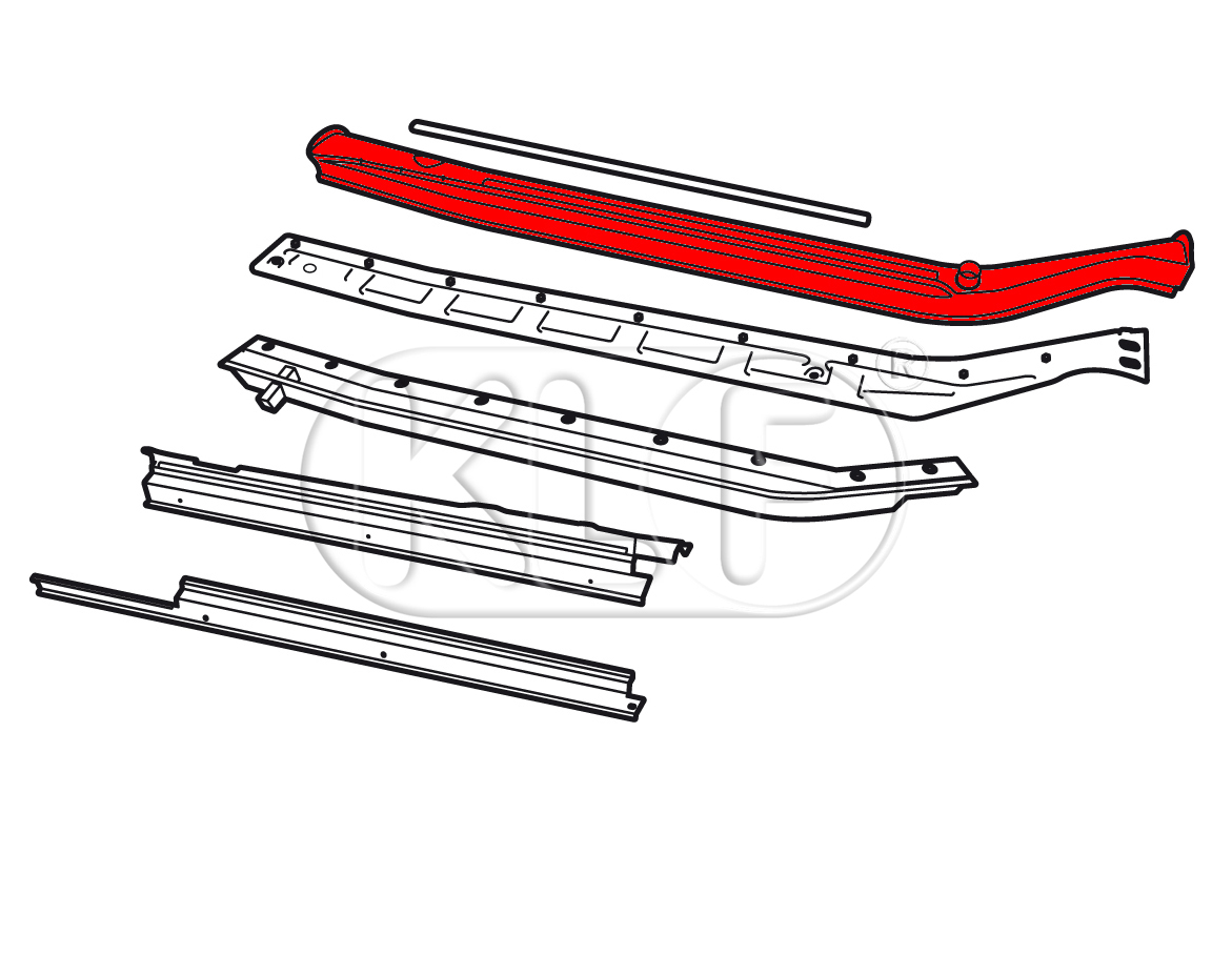 Heater Channel includes closing panel right, only 1302/1303, year 8/70 on