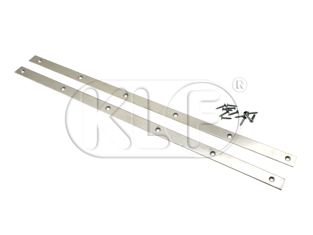 Befestigungsleisten für Gummi an der A-Säule, Paar, Cabrio Bj. 50 - 07/64