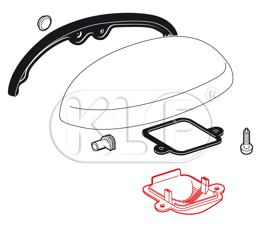 Lens for License Plate Light, year 8/63 on