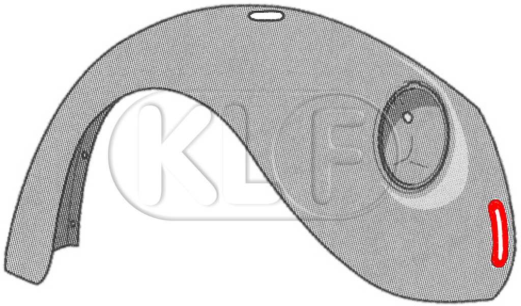 Bumper Bracket Seal, front, 1302/1303 only, front, year 8/70-7/73