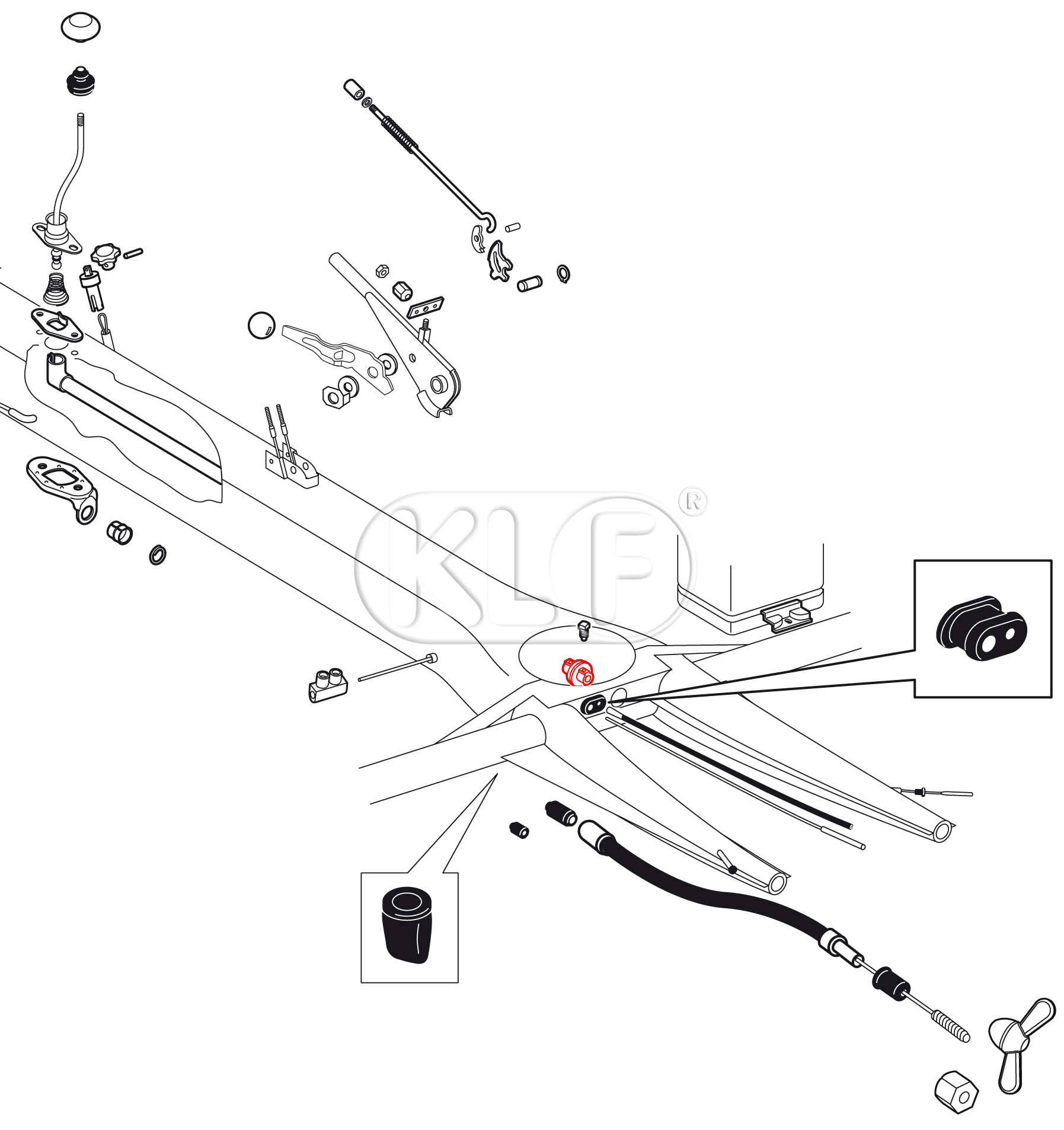 Gear Shift Coupling Set, year thru 7/64