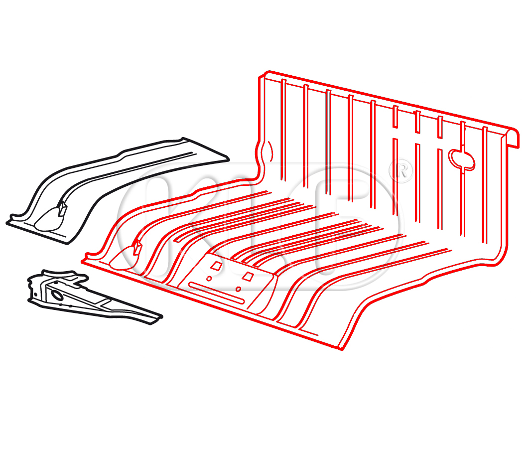 Rear luggage compartment, year 08/67 on