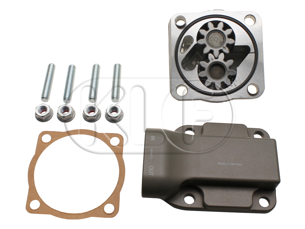 Ölpumpe, ab Bj. 08/71, 4-Loch Nockenwellenrad, mit Ein -und Ausgang, deutsche Qualität