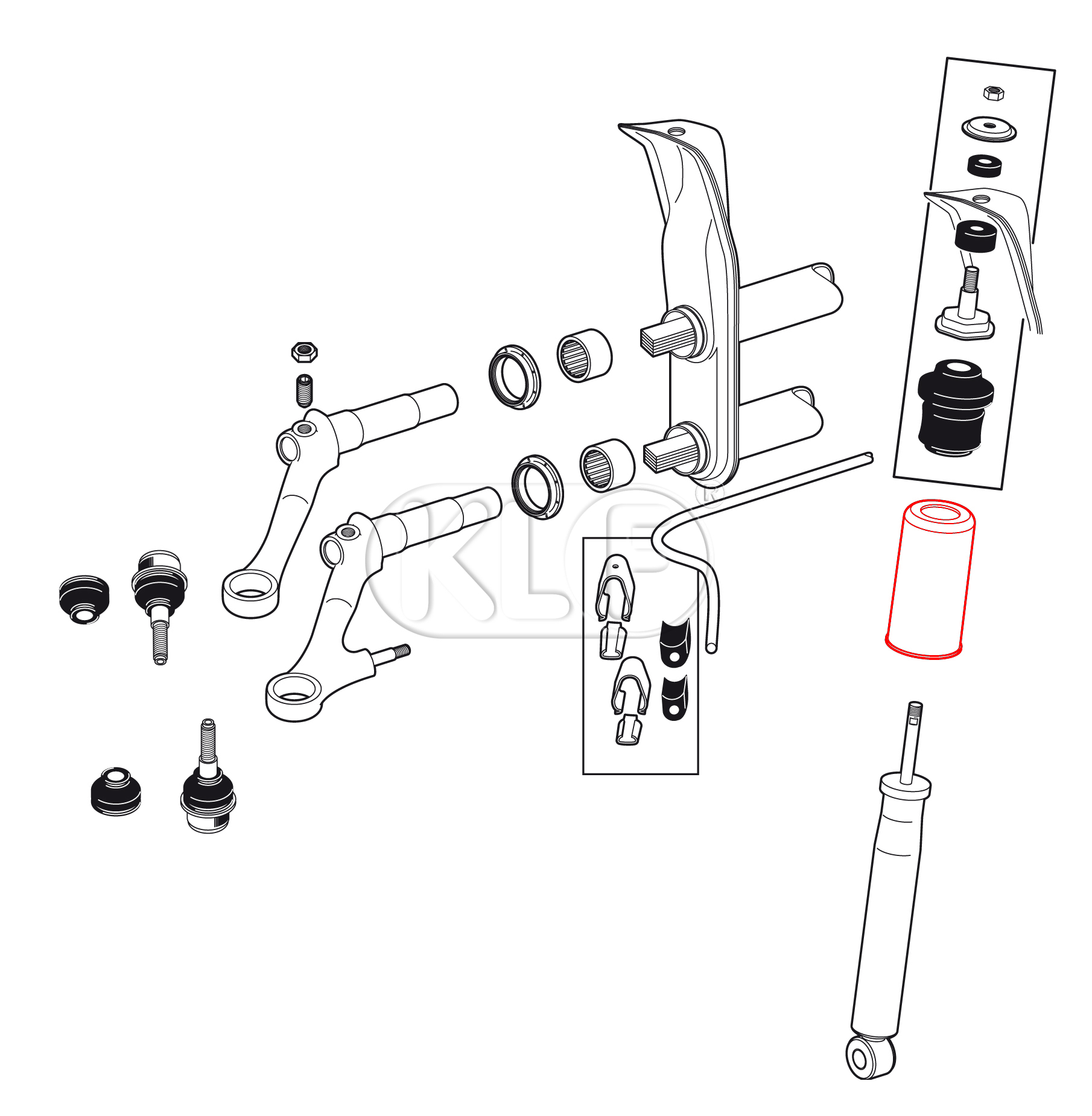 Dust Boot for Shock Absorber, year 08/65 on