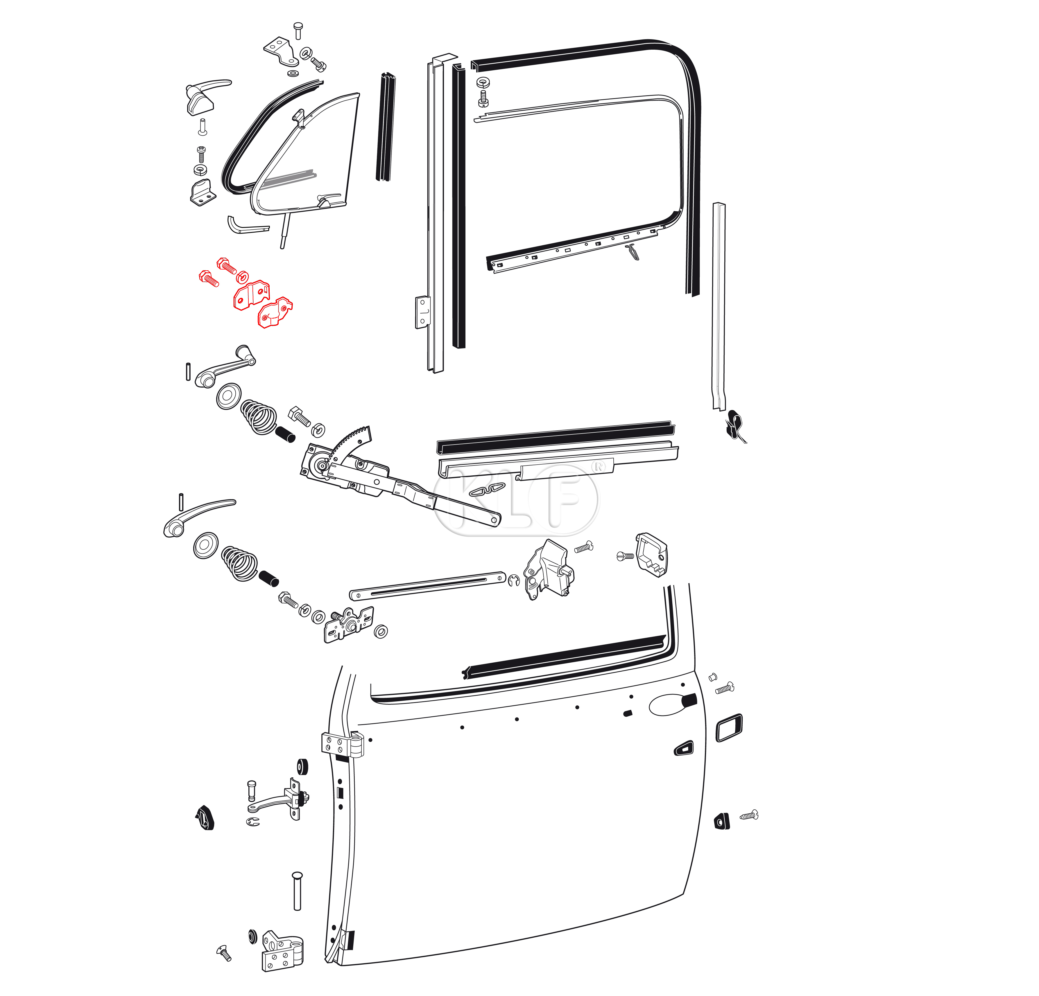 Vent Window Tensioning Clamp, year 56-64