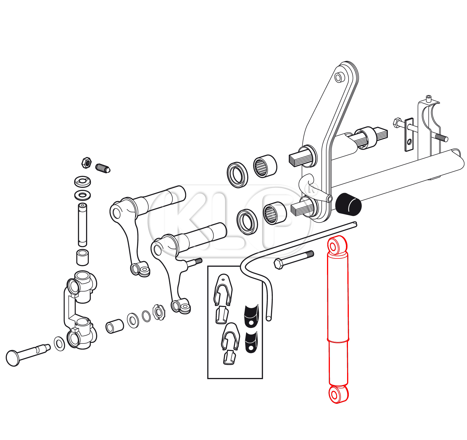 Shock Absorber front, year 10/52-7/65