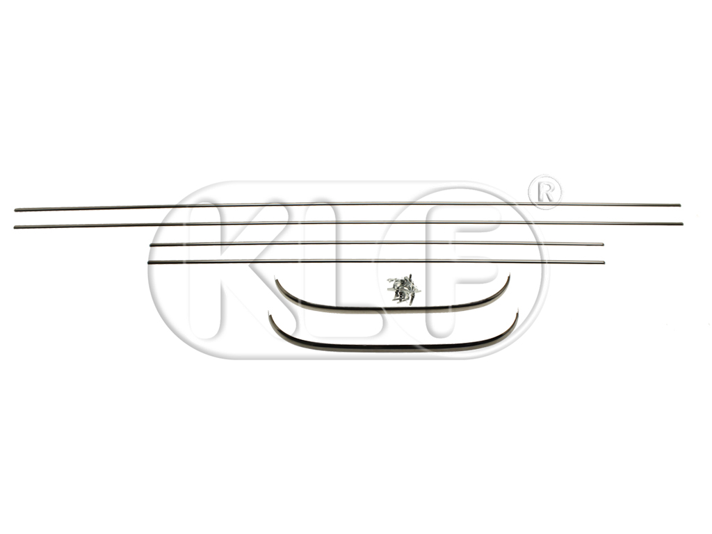 Zierleistensatz für Türverkleidung, Cabrio, Edelstahl, Bj. 08/55 - 07/57