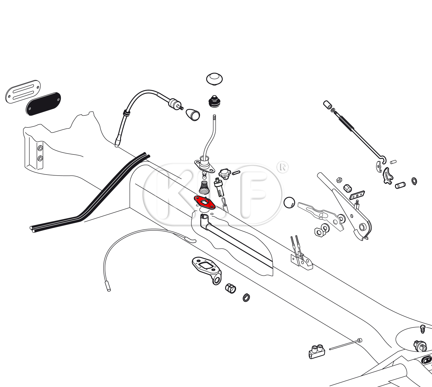 Führungsplatte für Schalthebel ab Bj. 08/71