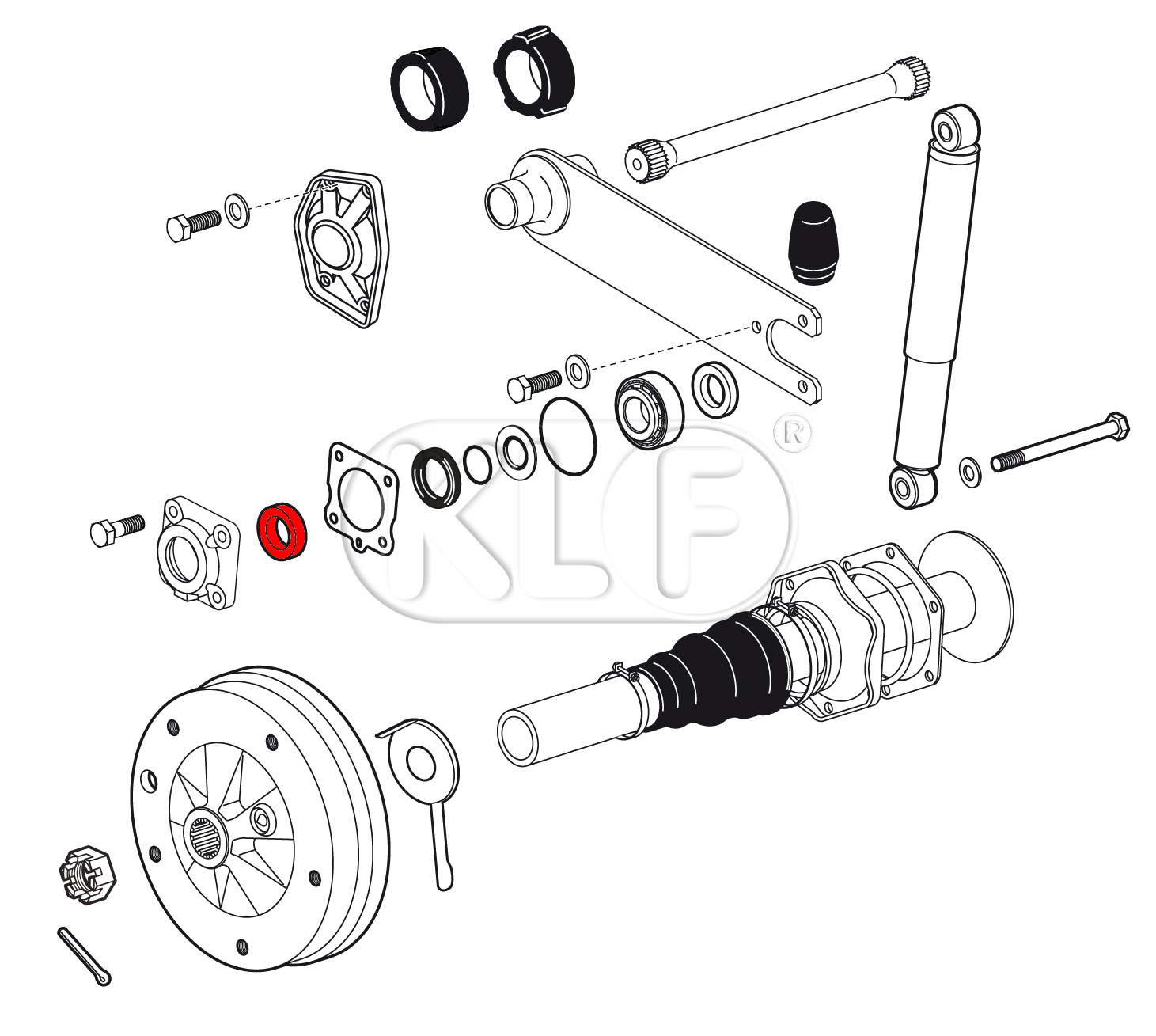 Outer Spacer for Swing Axle