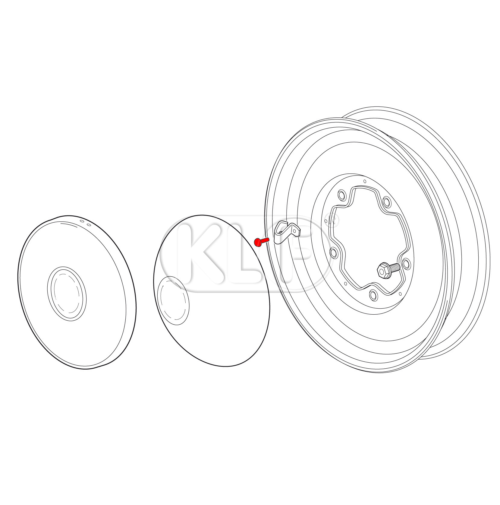 Niet für Radkappenklammer, bis Bj. 07/65