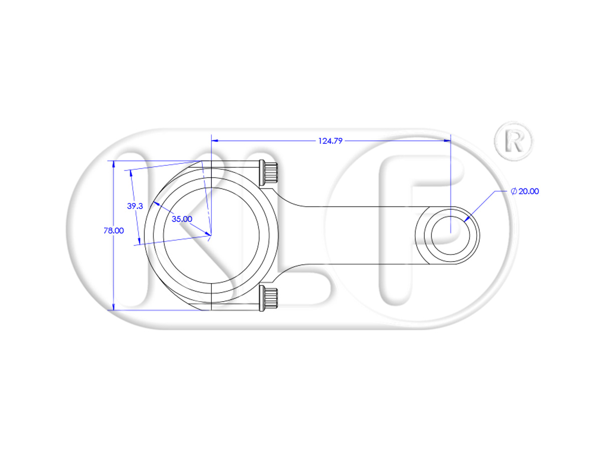 Connecting Rod, set of 4, shorter version, 18-22 kW (25-30 PS)