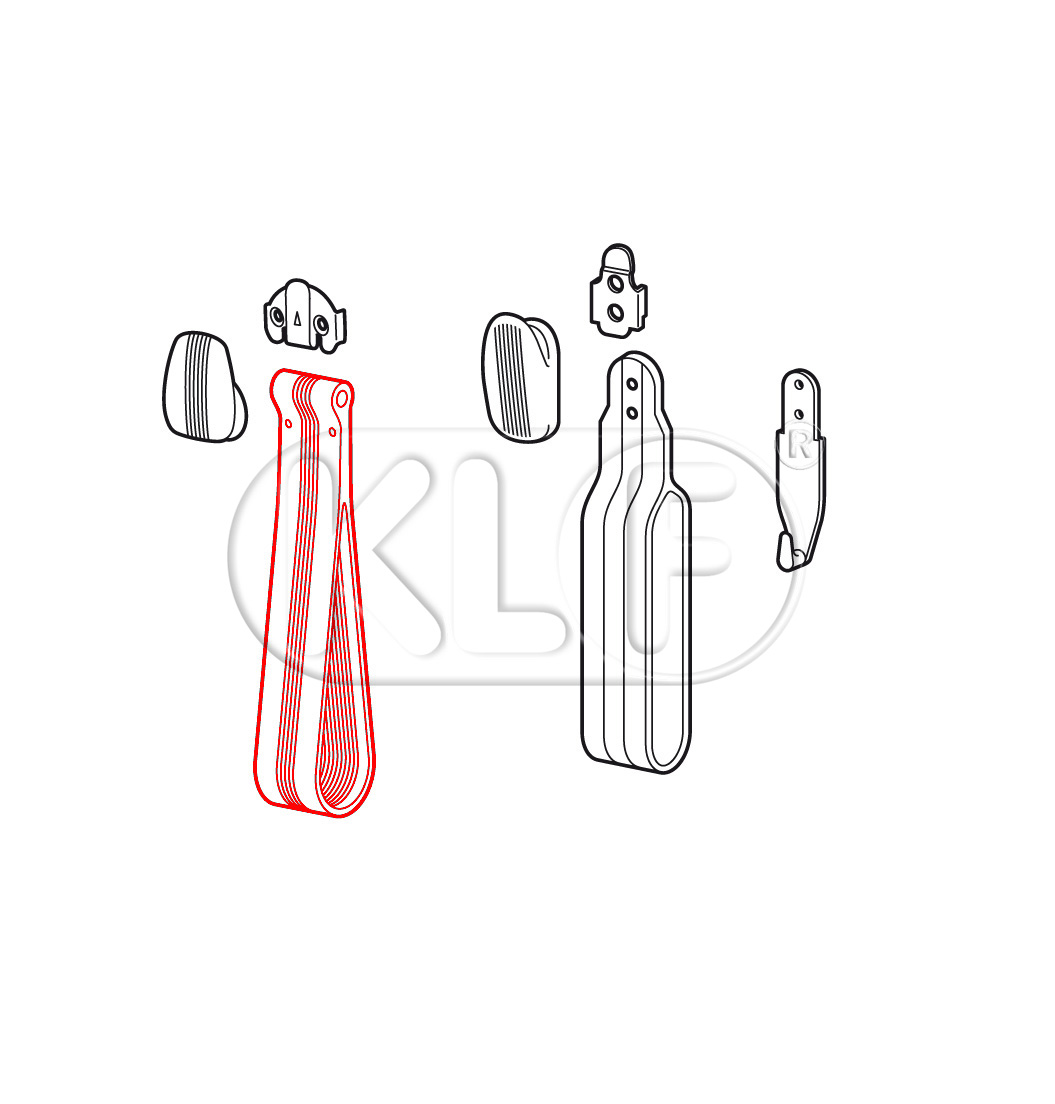 Halteschlaufe weiß, Limousine, Bj. 07/55 - 07/67