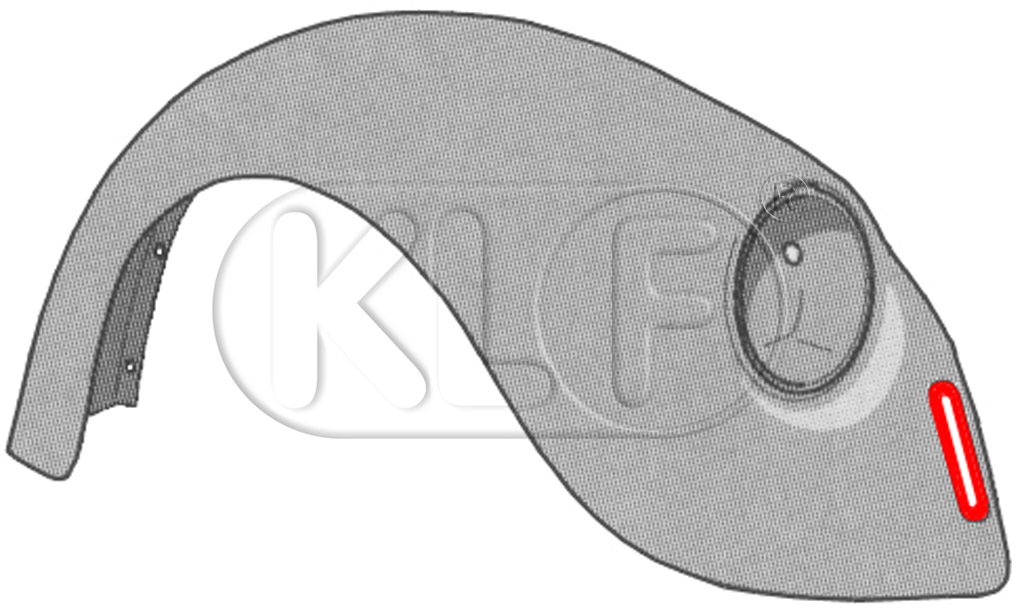 Bumper Bracket Seal, front and rear, not 1302/1303 front, year 8/74 on