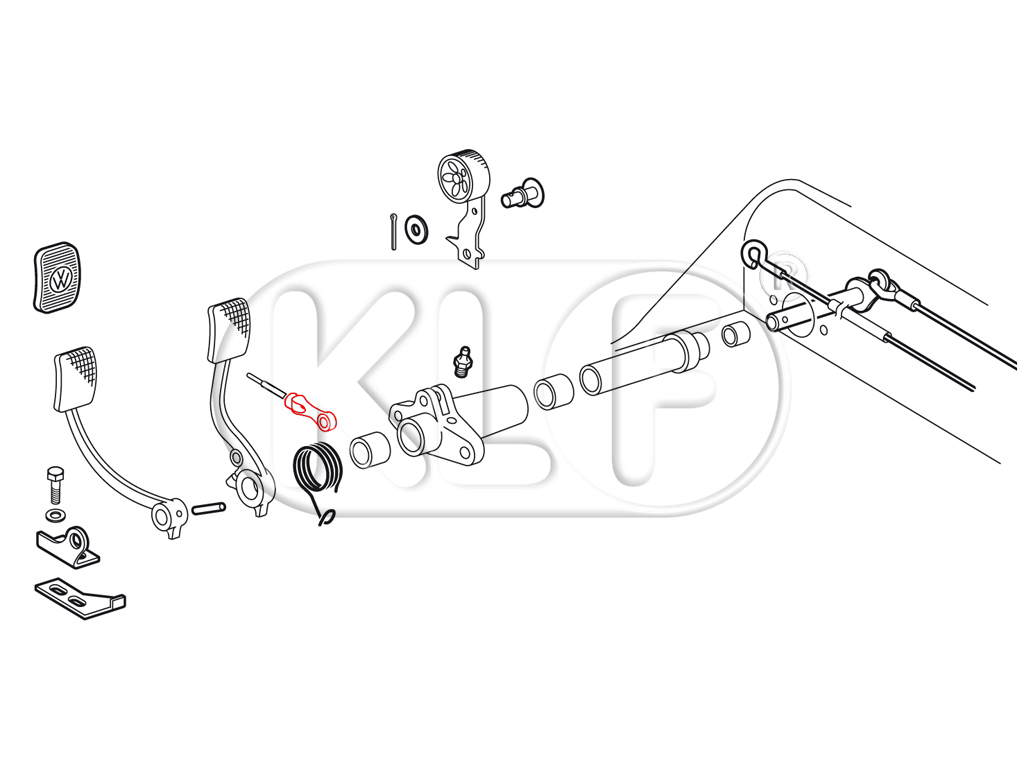 Master cylinder push rod, year thru 07/57 