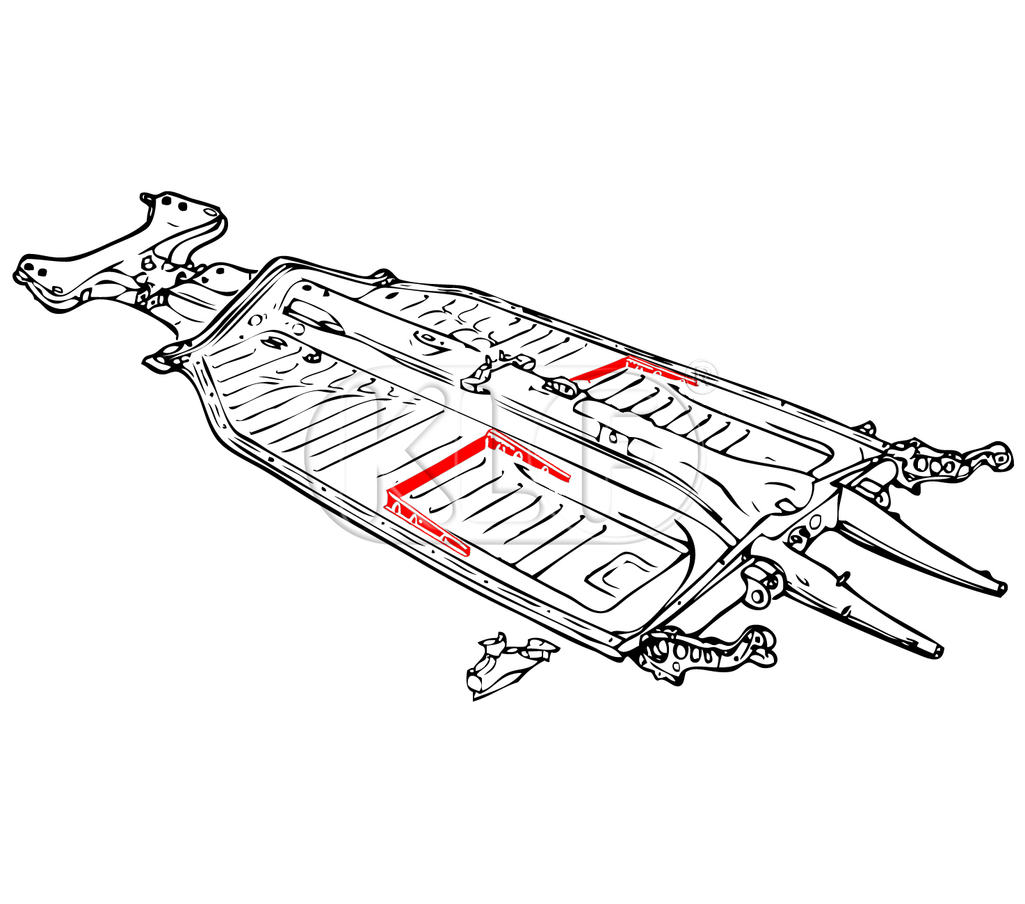 Seat Rails, year 8/70-7/72