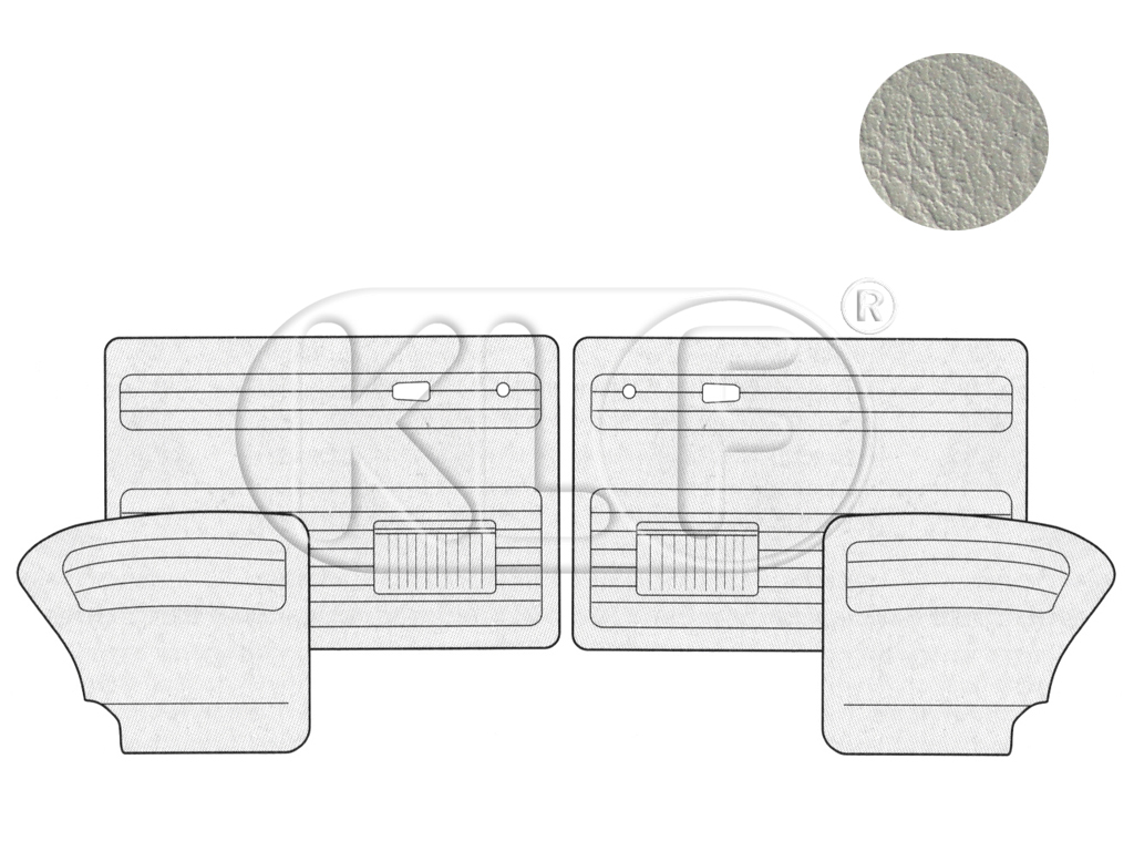 Door Panels, sedan year 8/66-12/77 off white