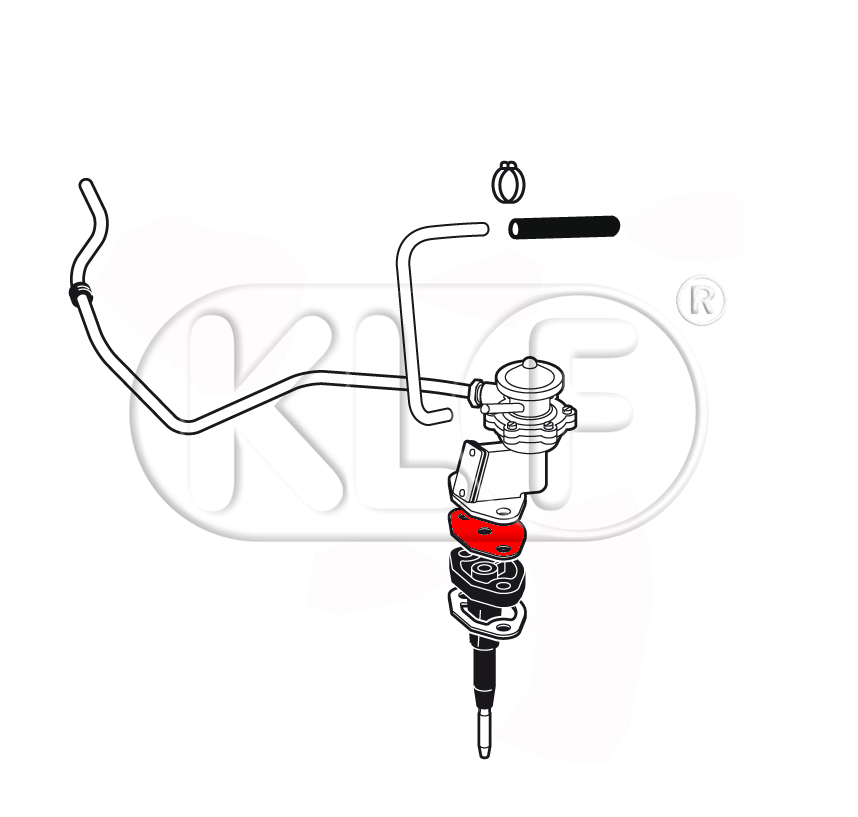 Fuel Pump Gasket, upper, year 8/60 on