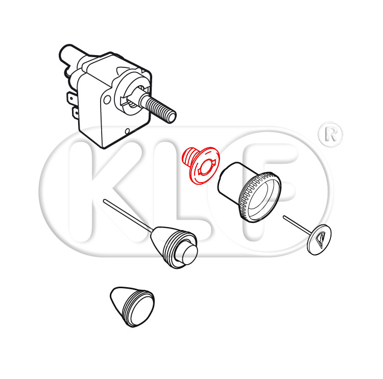 Escutcheon Switch Mount, 14 mm thread, year 8/67 on