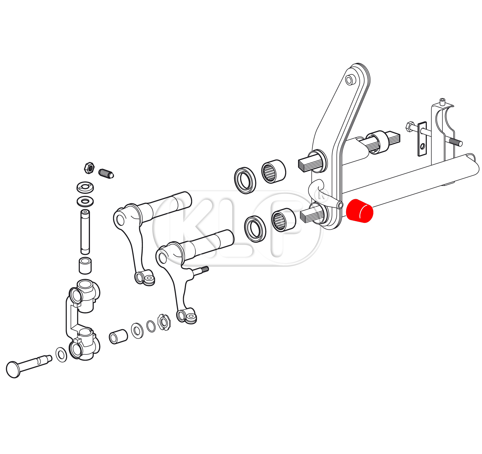 Rubber Buffer for Front Axle, year 12/47-8/65