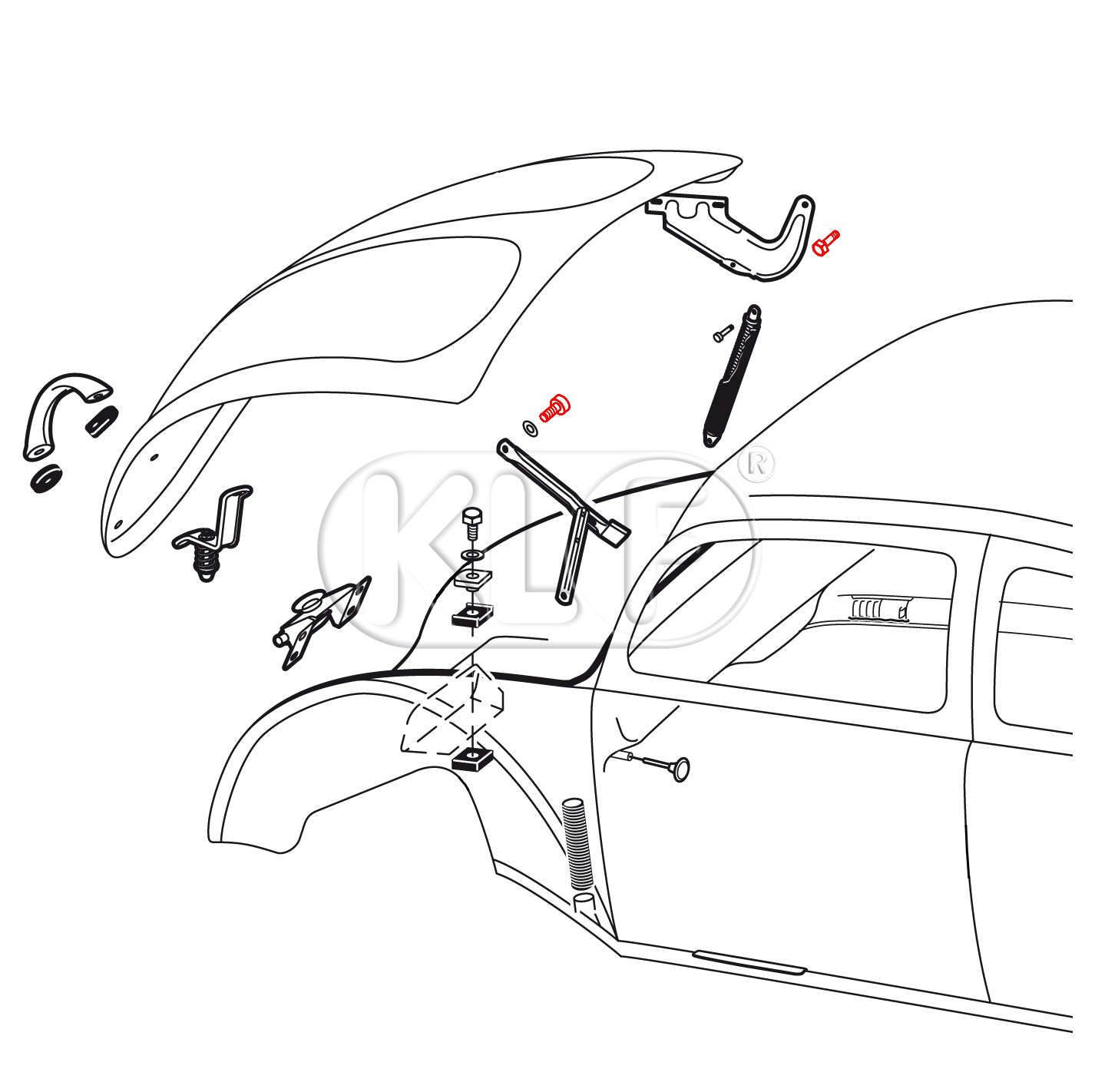 Hood Hinge Bolt year 08/55 on (not 1303) and hood stay bolt year 08/53 on