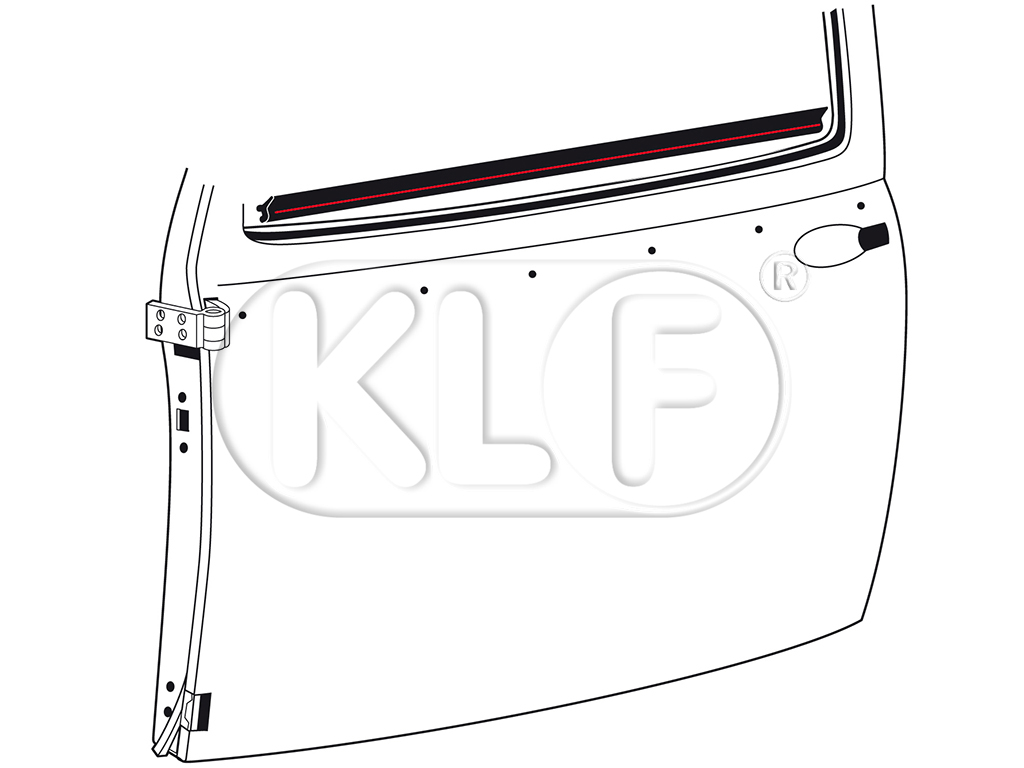Befestigungsbügel für Türschachtdichtung innen und außen, bis Bj. 09/52