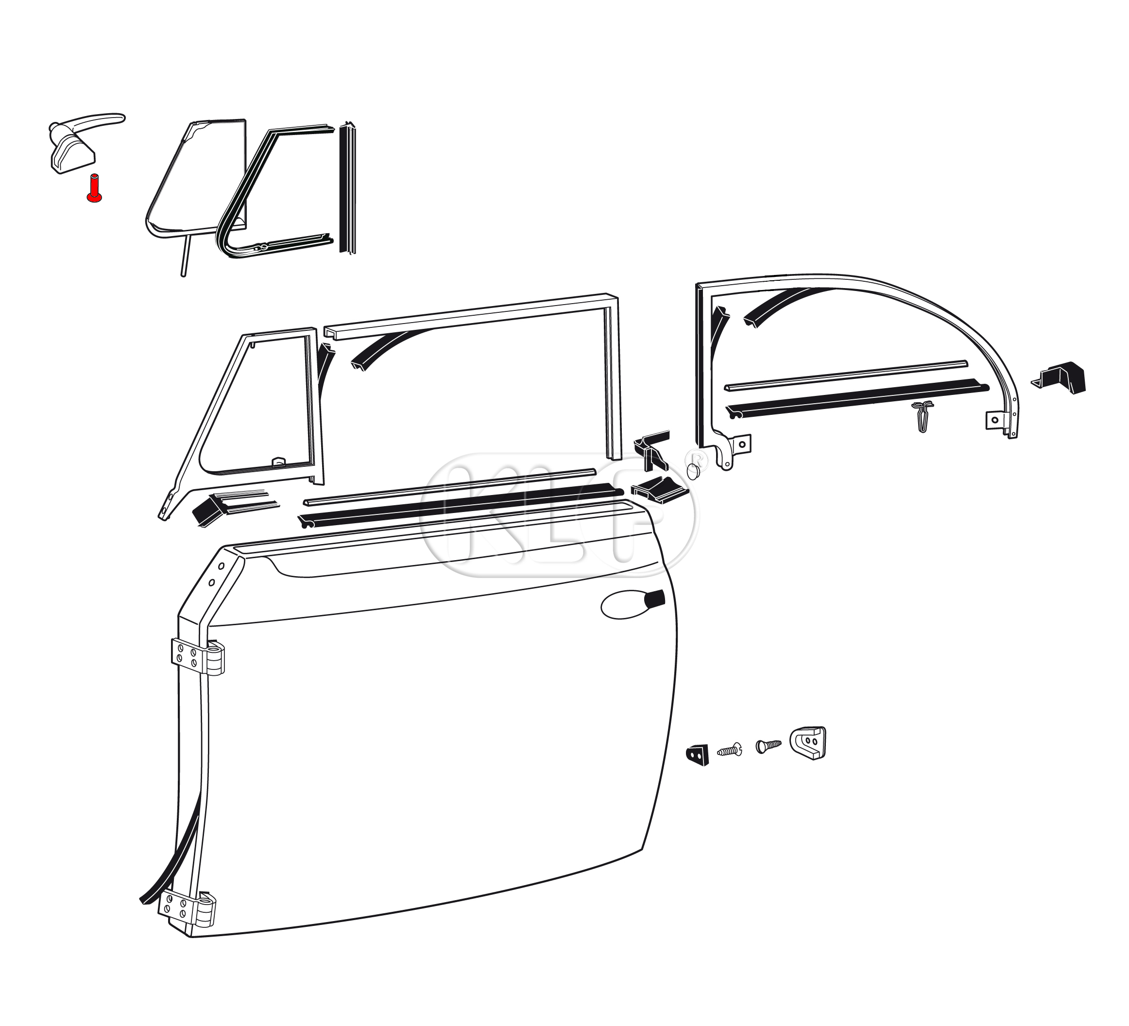 Vent Window Mounting Rivet, secures lock to vent window, each