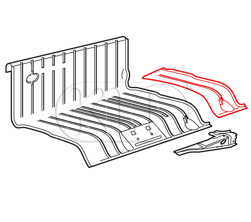 Rear Luggage Panel Repair Section, left